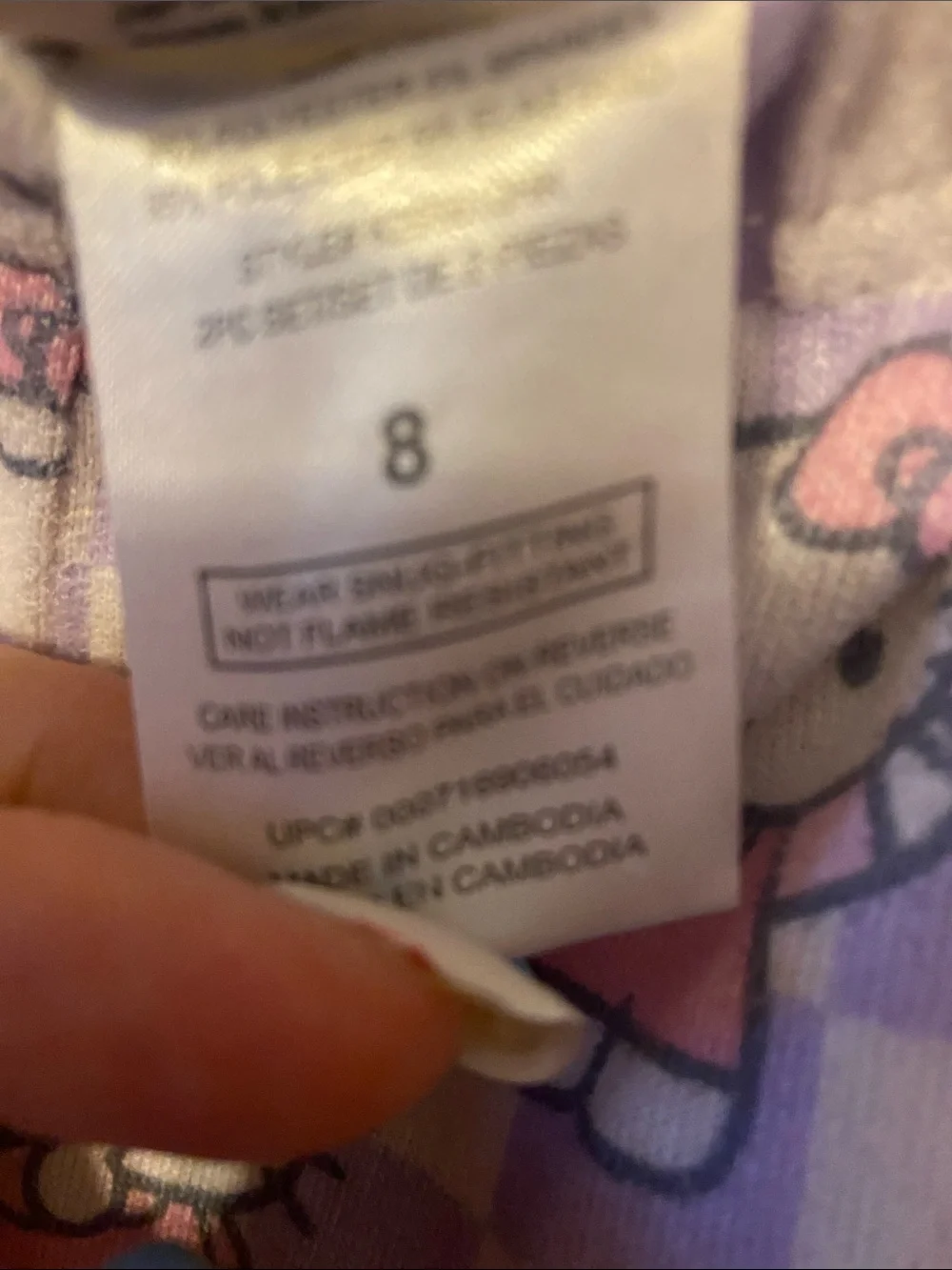 Hello Kitty Lavender and Pink Kids Pajama Set - Long Sleeve Top & Pants
